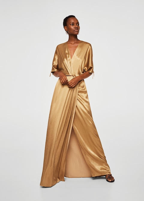 zara gold dress